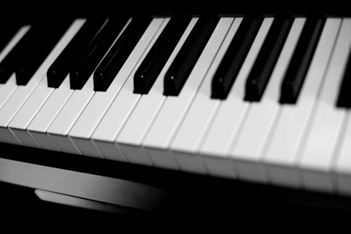 Foto Piano Tonstudio Schwarz Weiß